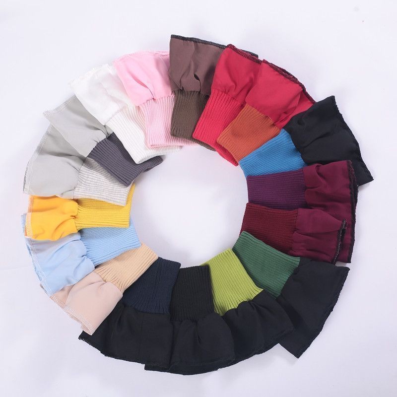 1 Pair Knitted Elastic Rib Fabric Cuffs DIY Jacket Padded Coat cuffs Accessory