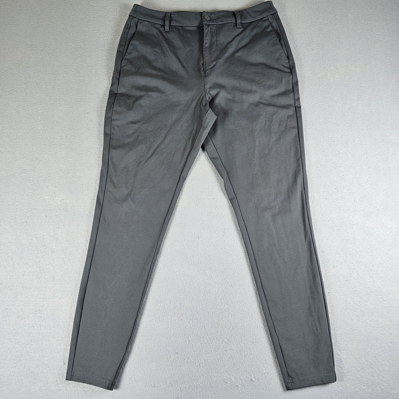 BYLT Everyday Pants Womens Large Ash Gray Lightweight Office Casual Stretch