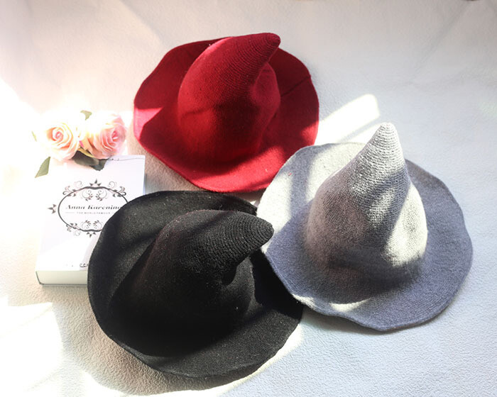 Halloween Creative Wizard Hat Black Velvet Hat Unisex Adult Costume Accessory
