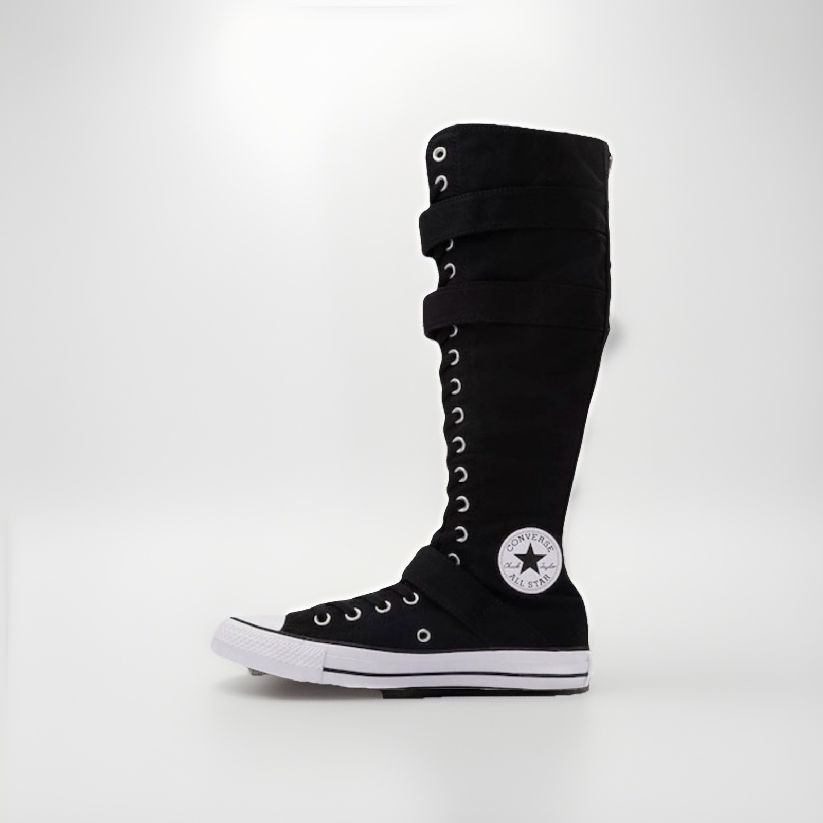 Converse Chuck Taylor XXHi Buckles Knee High A14873C Black Boots M 8 W 10 41.5