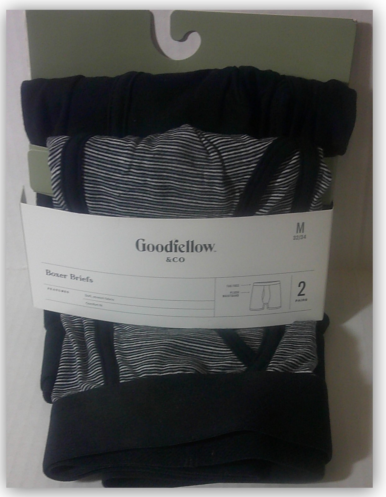Goodfellow & Co BOXER BRIEFS 2pk Choice solids & prints SOFT STRETCH KNIT fabric