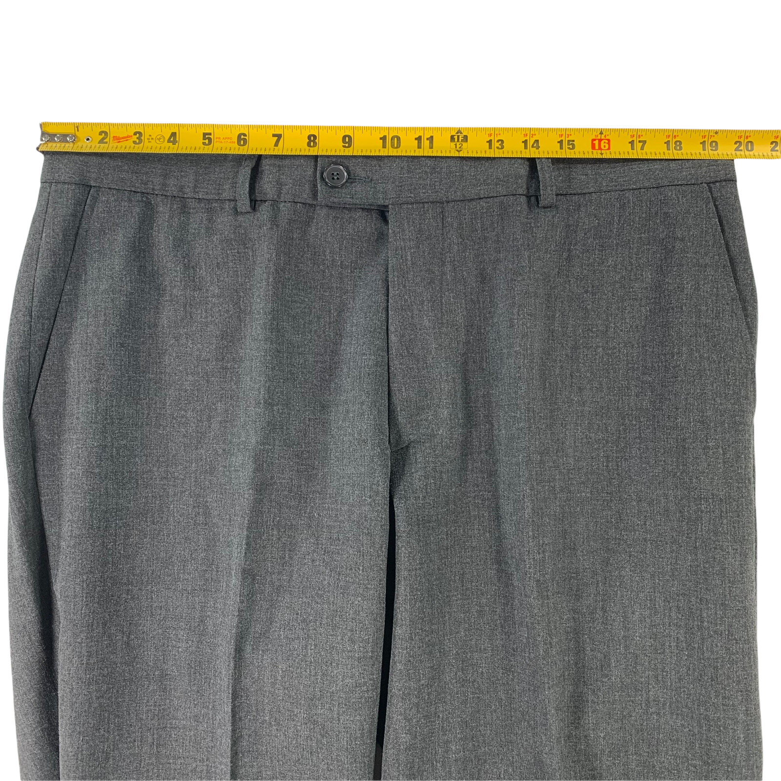 Alberto Men’s Kevin Flat Front Comfort Fit Ceramica Pants Gray • 40×34 | 56
