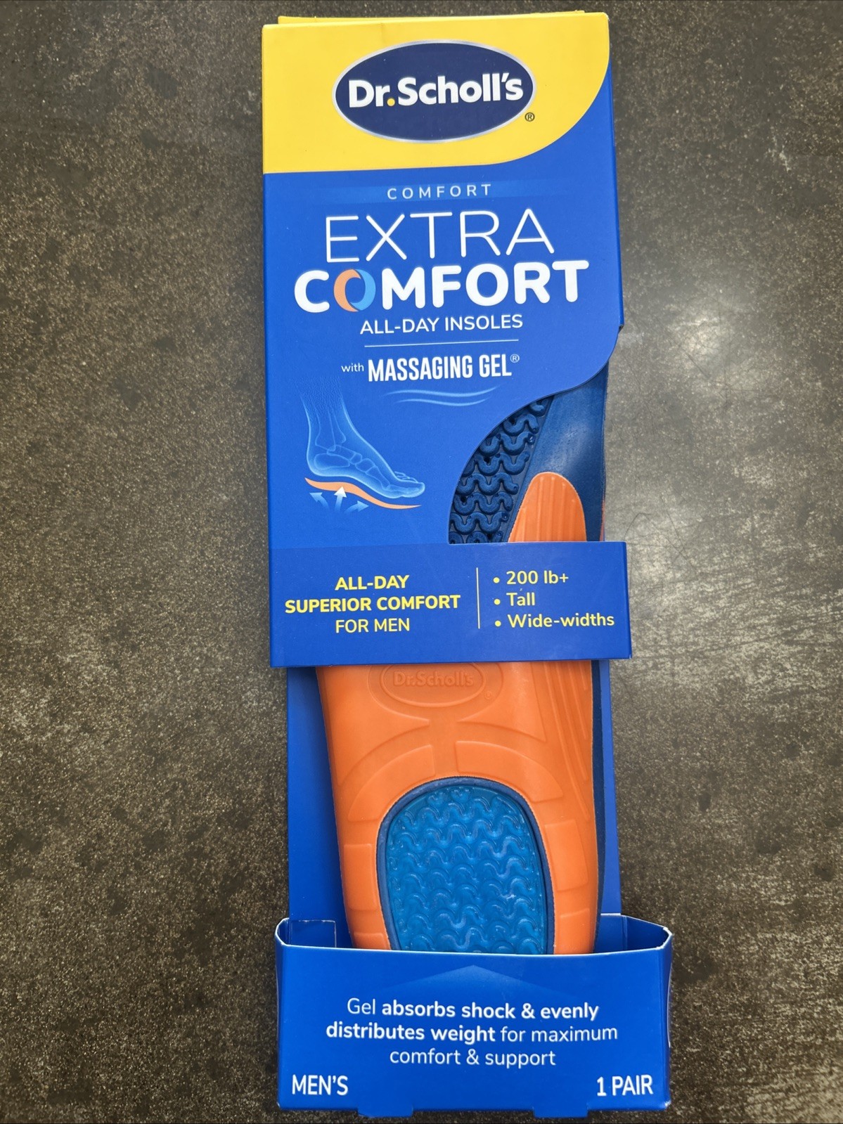 Dr. Scholl’s Extra All Day Comfort Big & Tall Support Insoles Men Size 8-14