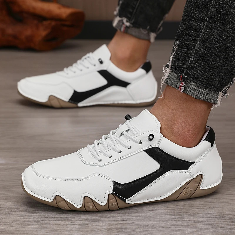 Men Boots Durable Upper Cycling Walking Shoes Commuting Daily Wear Bare Sneakers