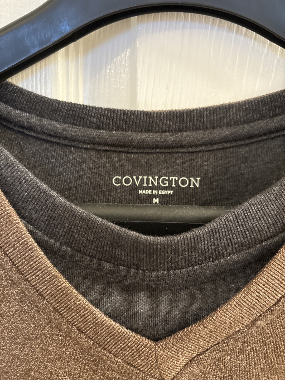 NWT Covington Pullover Shirt Sweater Long Sleeve Brown Men’s Medium