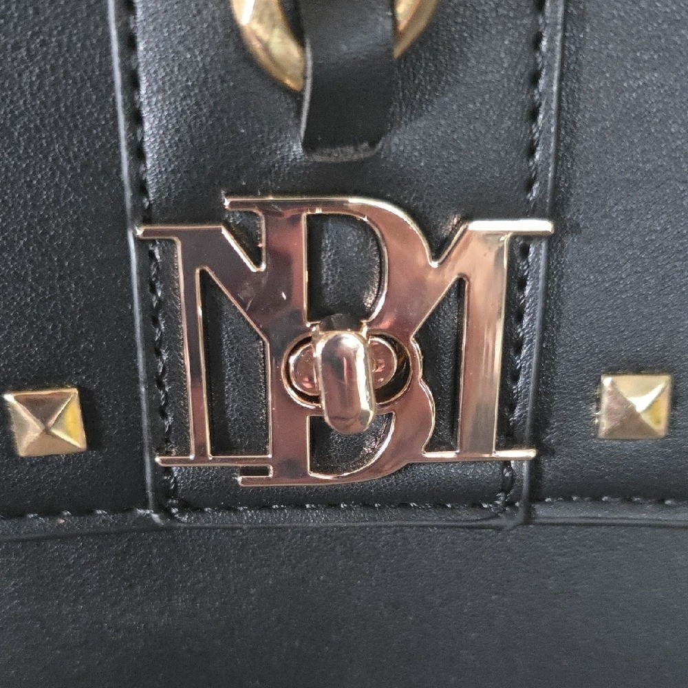 Badgley Mischka Black Crossbody Bag with Gold Accents, NWT.