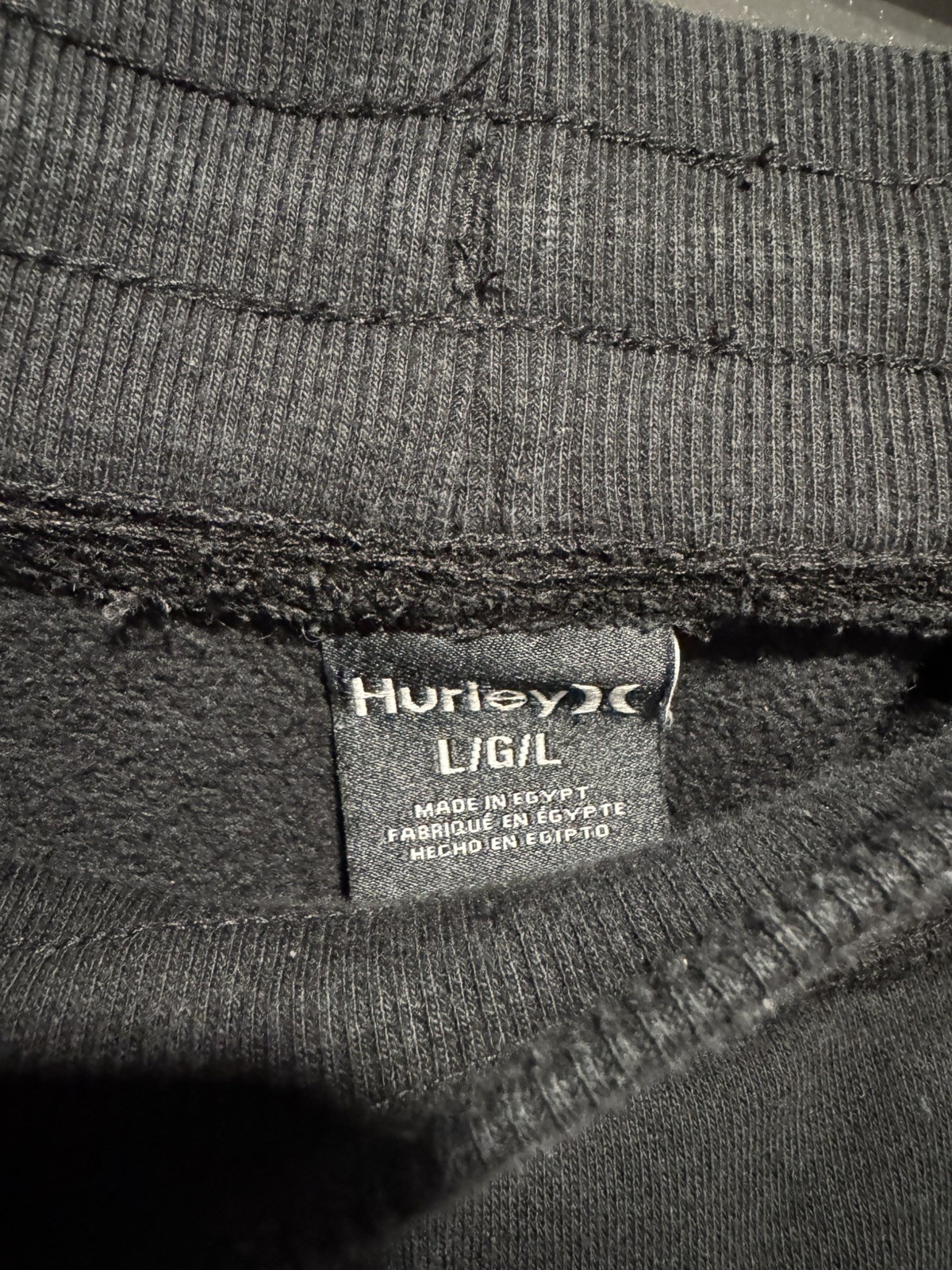 2 Pairs of Men’s Black & Dark Gray Sweatpants Joggers Lot (Hurley & SP Active)