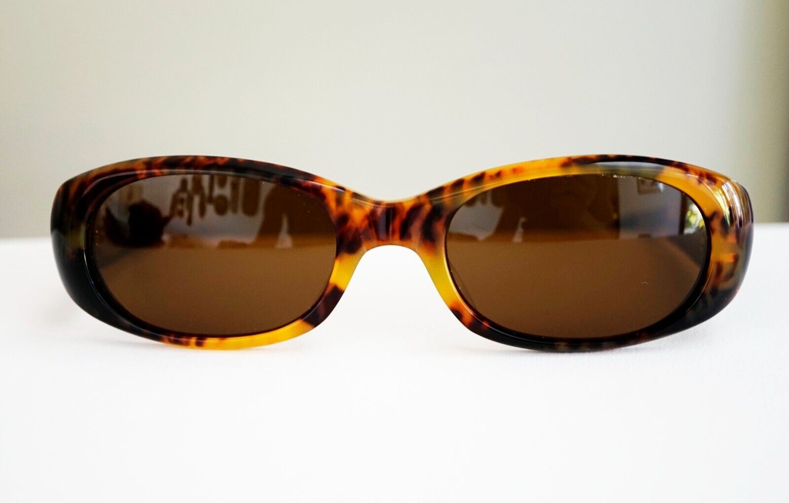 Vintage 90s FREDERIC FEKKAI Sunglasses Brown Tortoise Shell Frame Made in France