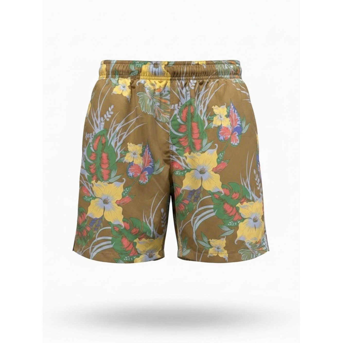 Daniel Cremieux Khaki Swim Trunks with Light Blue Mesh Lining