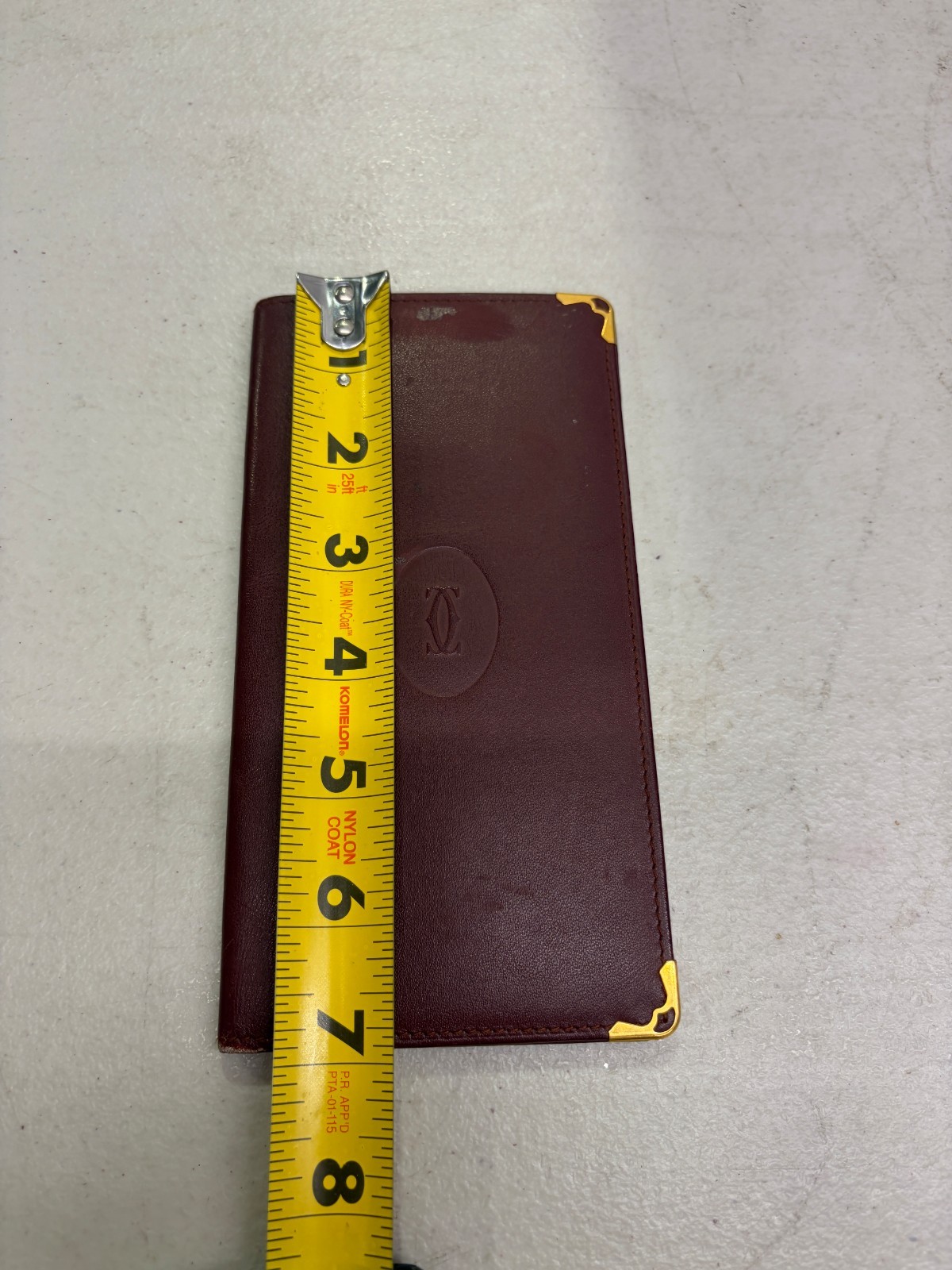 Cartier Leather Long Bifold Wallet in Burgundy / Pre-Owned