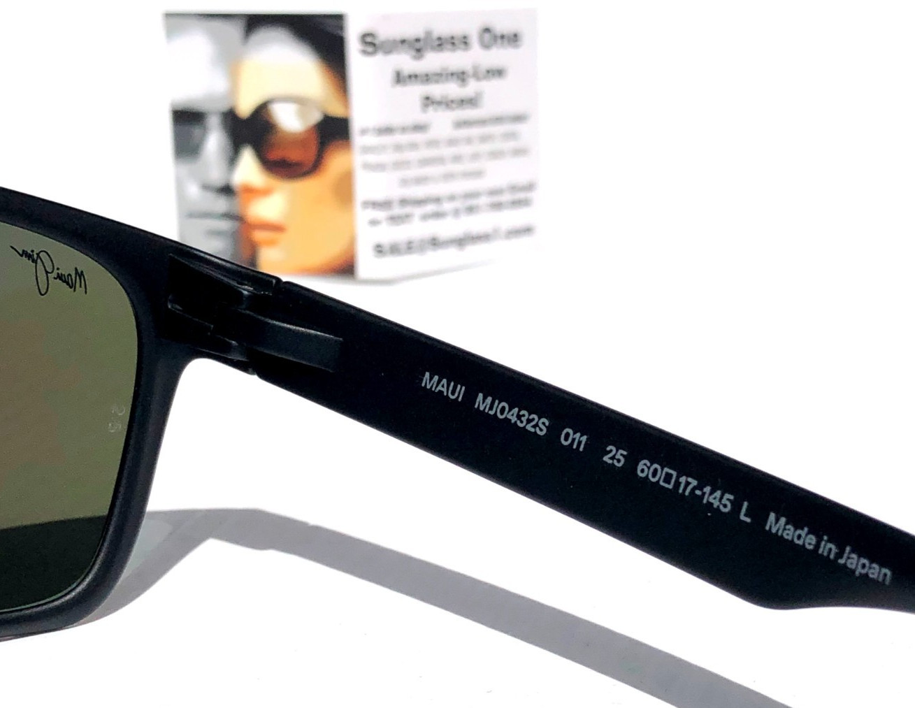 Maui Jim RED SANDS Matte Black POLARIZED Blue READERS +2.5 Sunglass B432-2M25