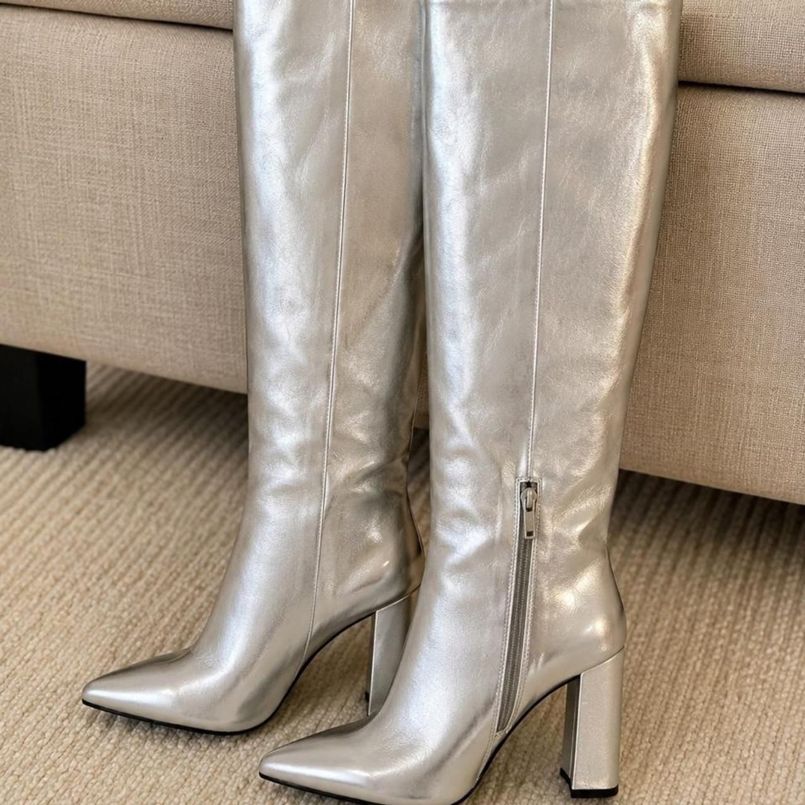 Zara Women’s Black and Silver Boots