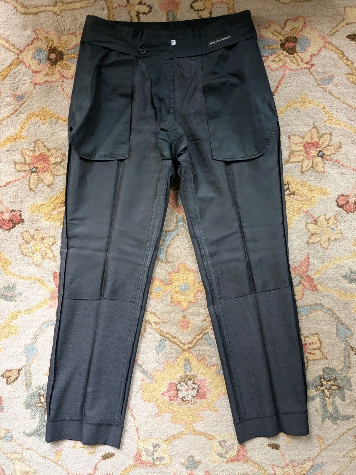 Ralph Lauren Black Label Italy Gray Nailhead Suit 40R 31×31 Full Canvas Wool