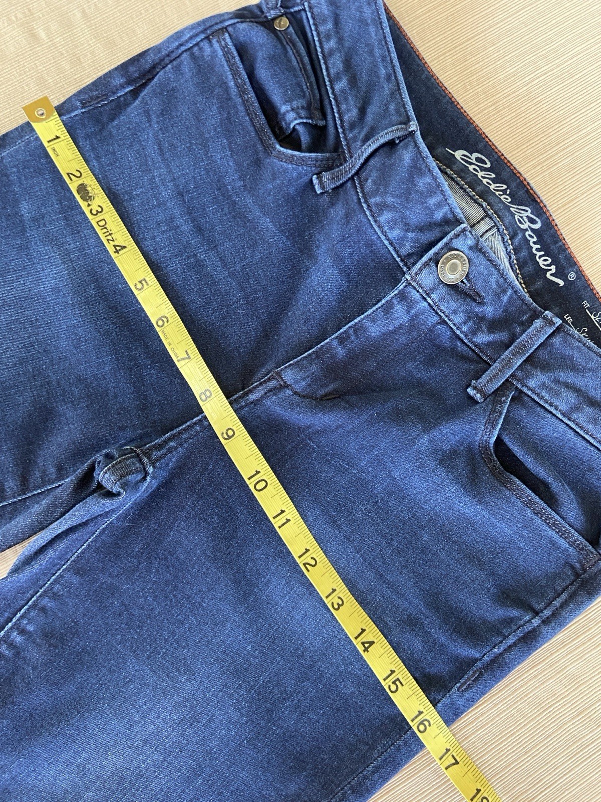 Eddie Bauer Mid Rise Slightly Curvy Skinny Ankle Stretch Jeans Dark Wash Size 2