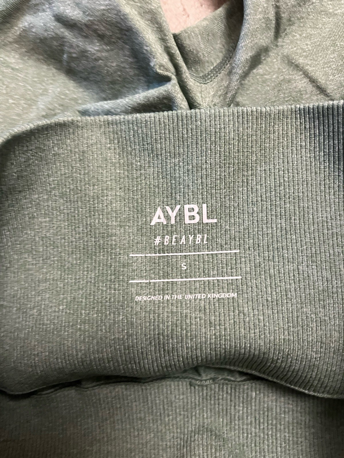 AYBL Empower Seamless Shorts Small Olive Marl
