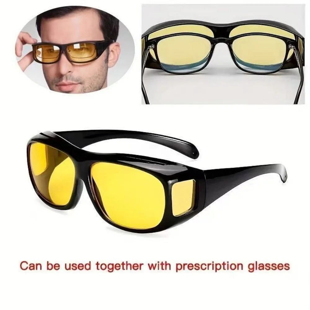 Night Vision Driving Glasses Anti-Glare HD Vision Goggles for Men Women Car Safe