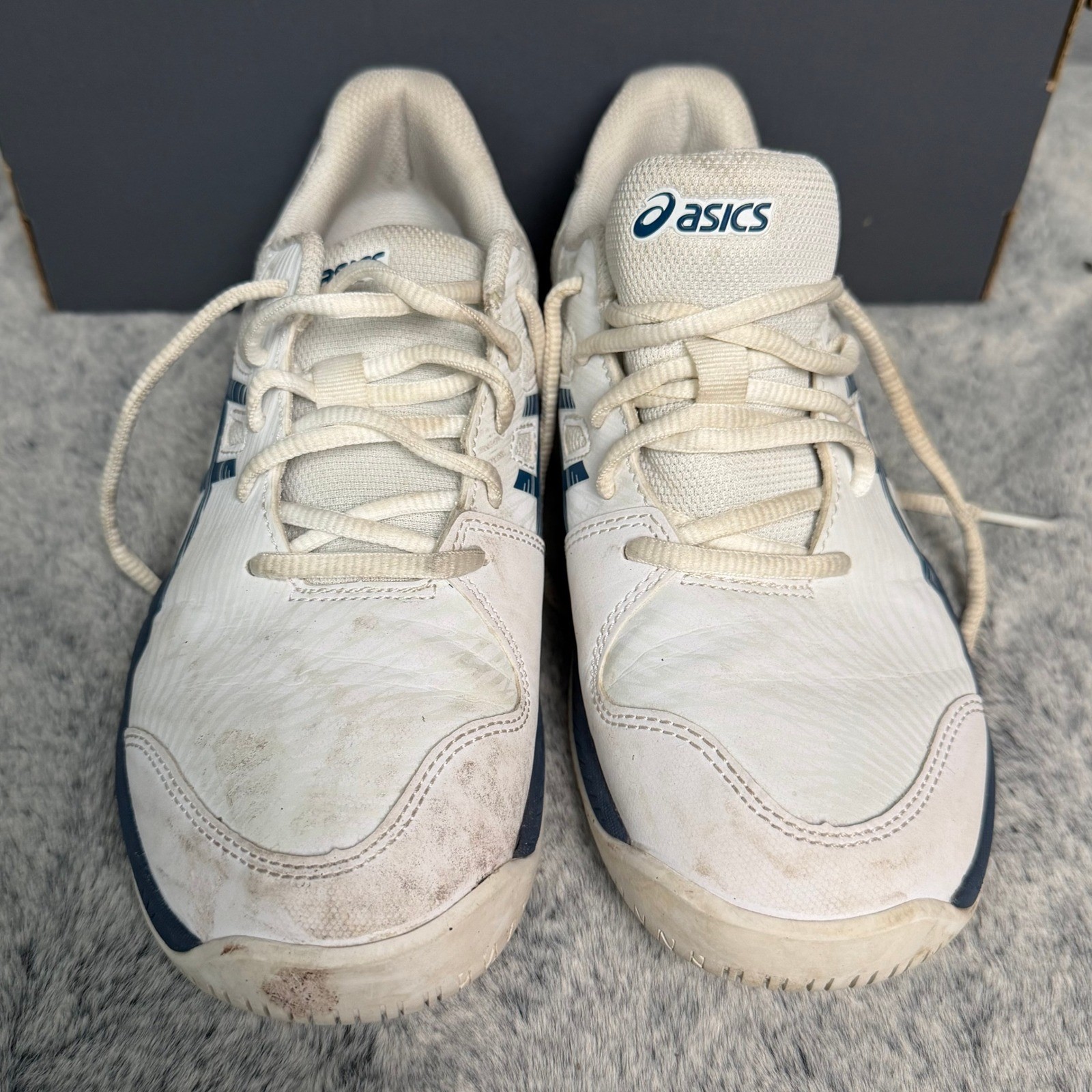 Asics Gel-Game 9 Womens Tennis Shoes White Dive Blue 1044A052 Size 6.5