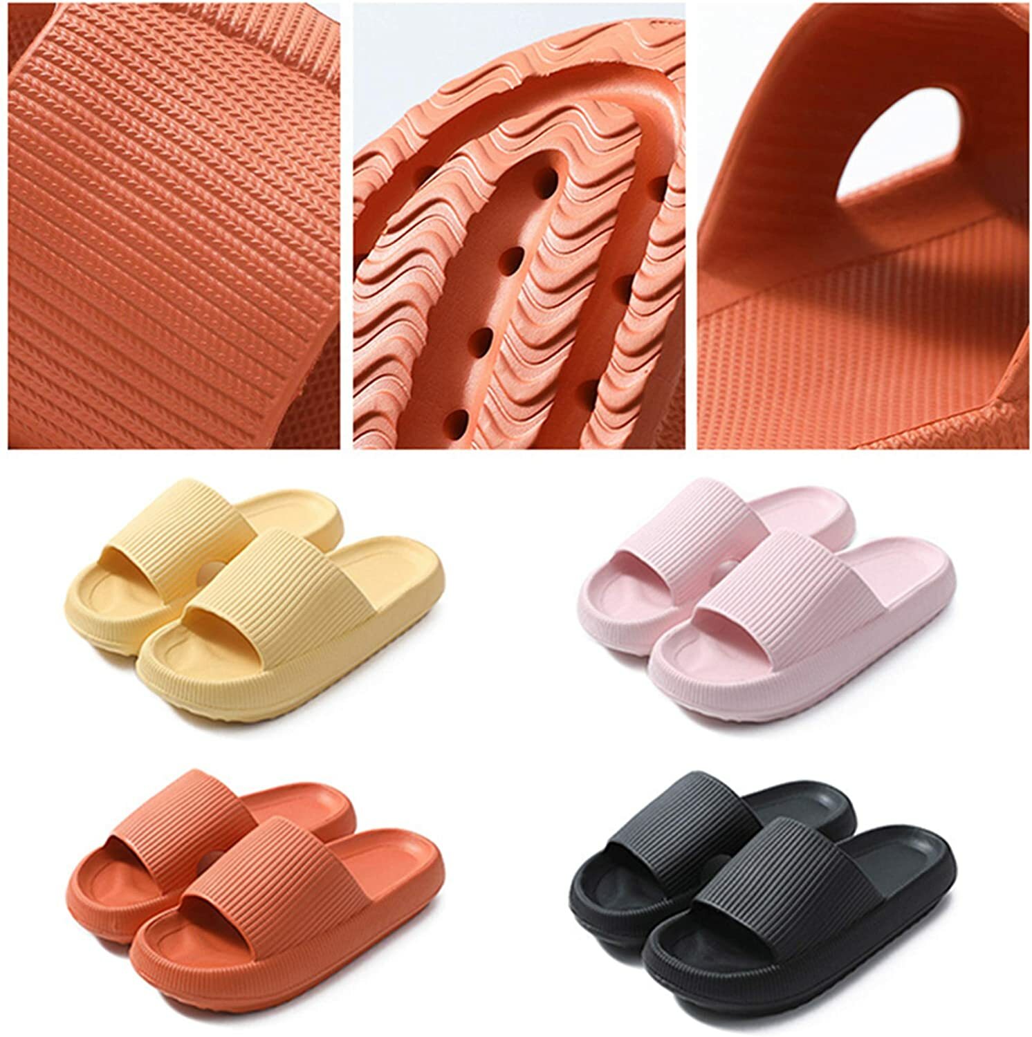 Cozy Pillow Slides Anti-Slip Sandals Ultra Soft Slippers Cloud Home Outdoor Shoe