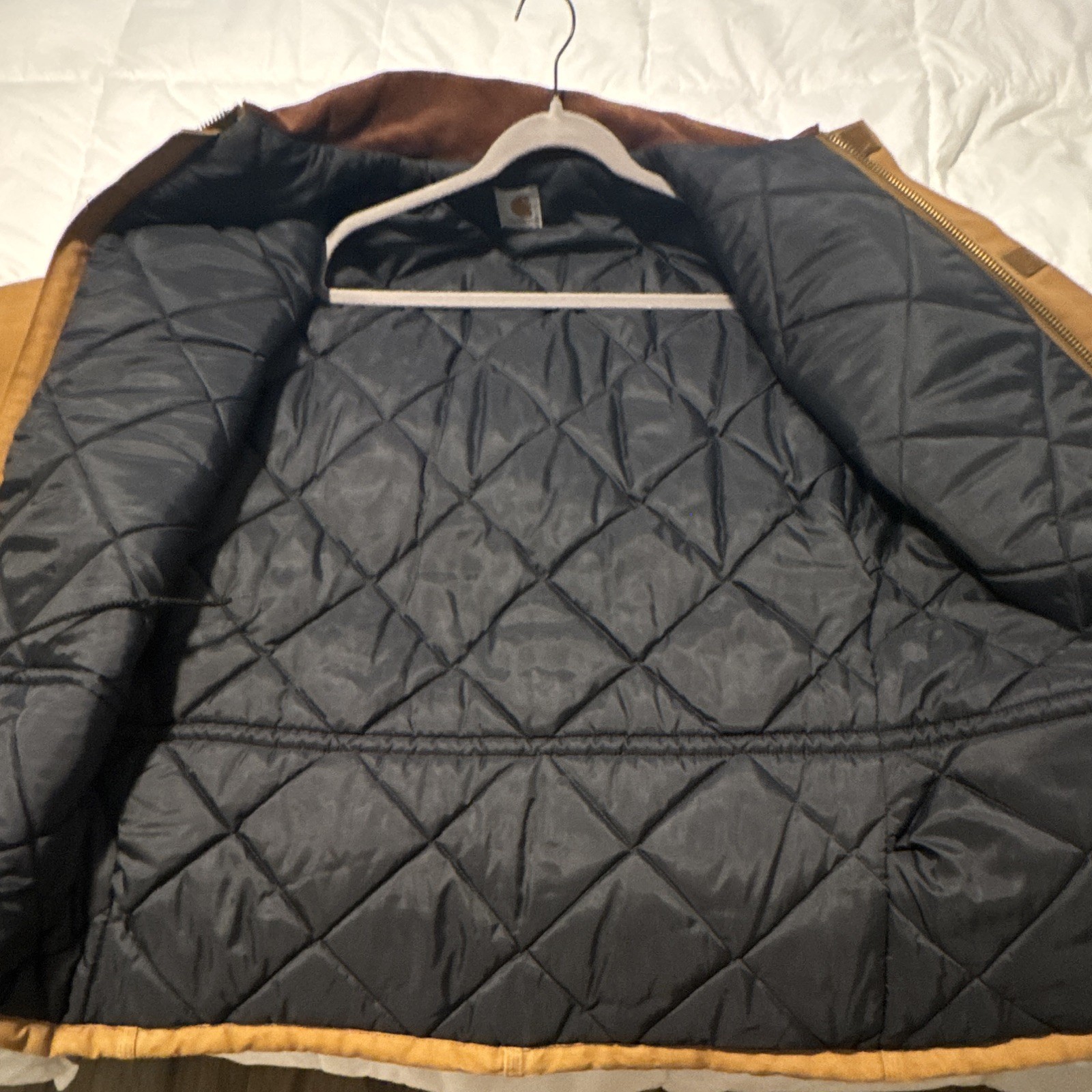 Carhartt Men’s Brown Work Jacket, Quilt Lined, full zip. XL – 2XL