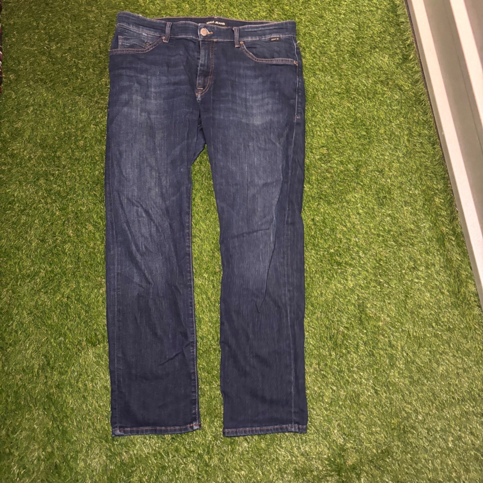Mavi Jeans Zach Straight Leg Dark Wash Denim Mens 36×32 Indigo Blue 00595