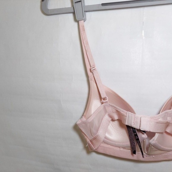 Victoria Secret Bra 32B Pink Supportive Everyday T Shirt Plunge Longline Top