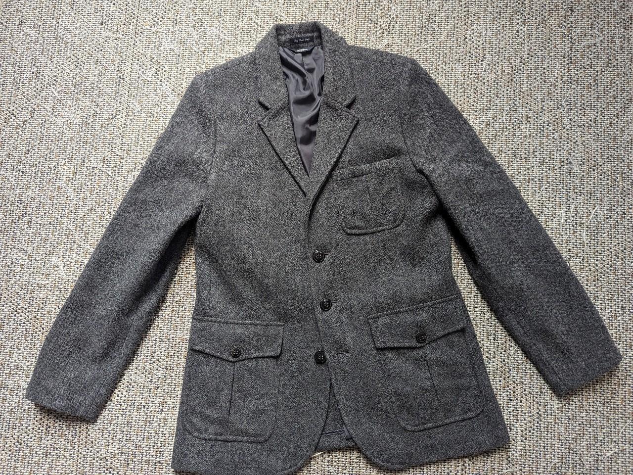 LL BEAN signature TWEED blazer 38R jacket gray DONEGAL WOOL sportscoat jacket