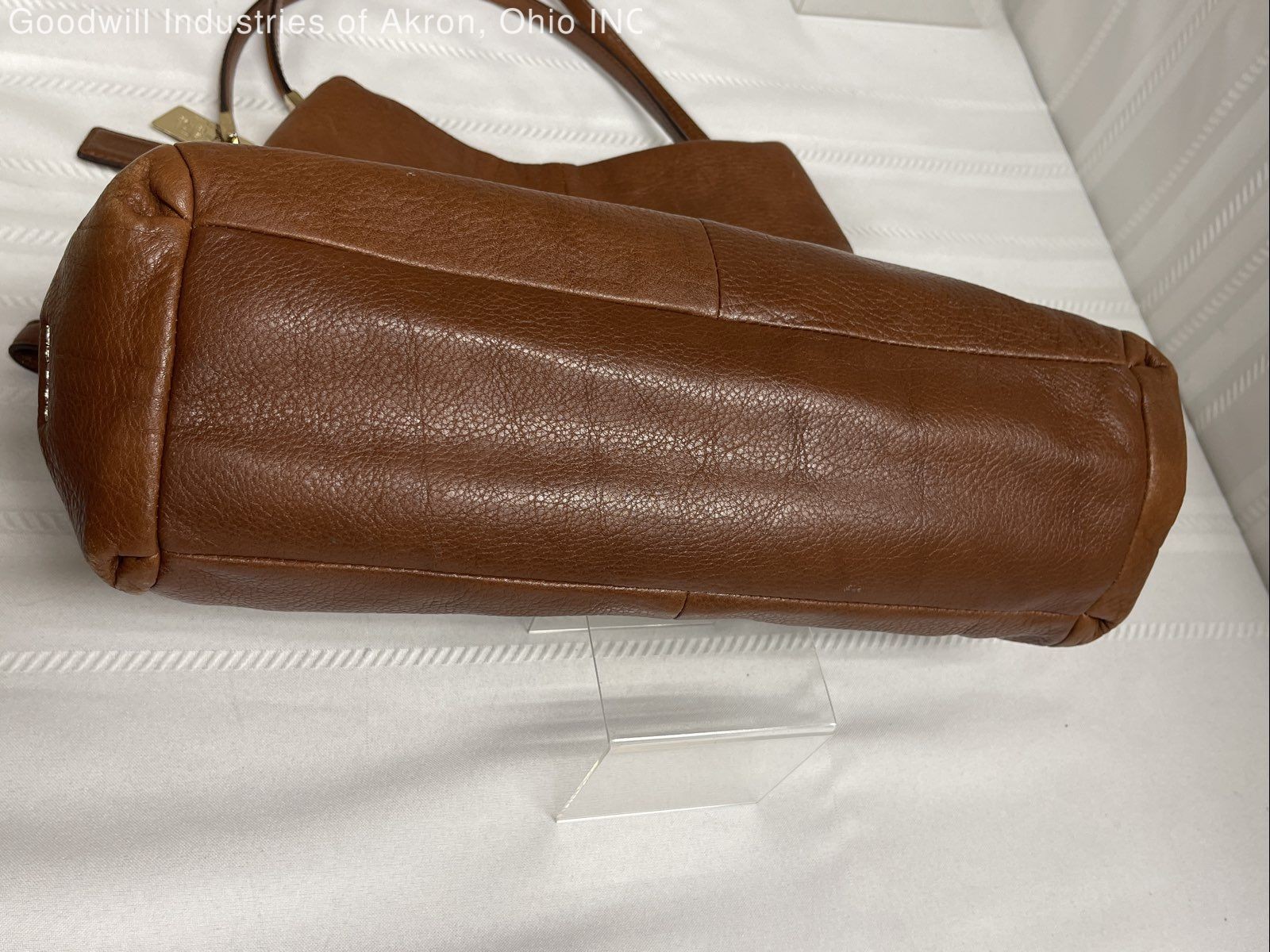 Coach Brown 2010s Madison Phoebe Pebbled Leather Shoulder Bag Medium COA
