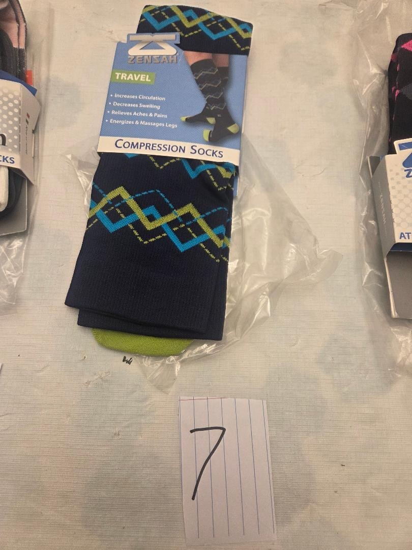 Zensah Tech+ PLUS ARGYLE Compression Socks Pick Size & Color