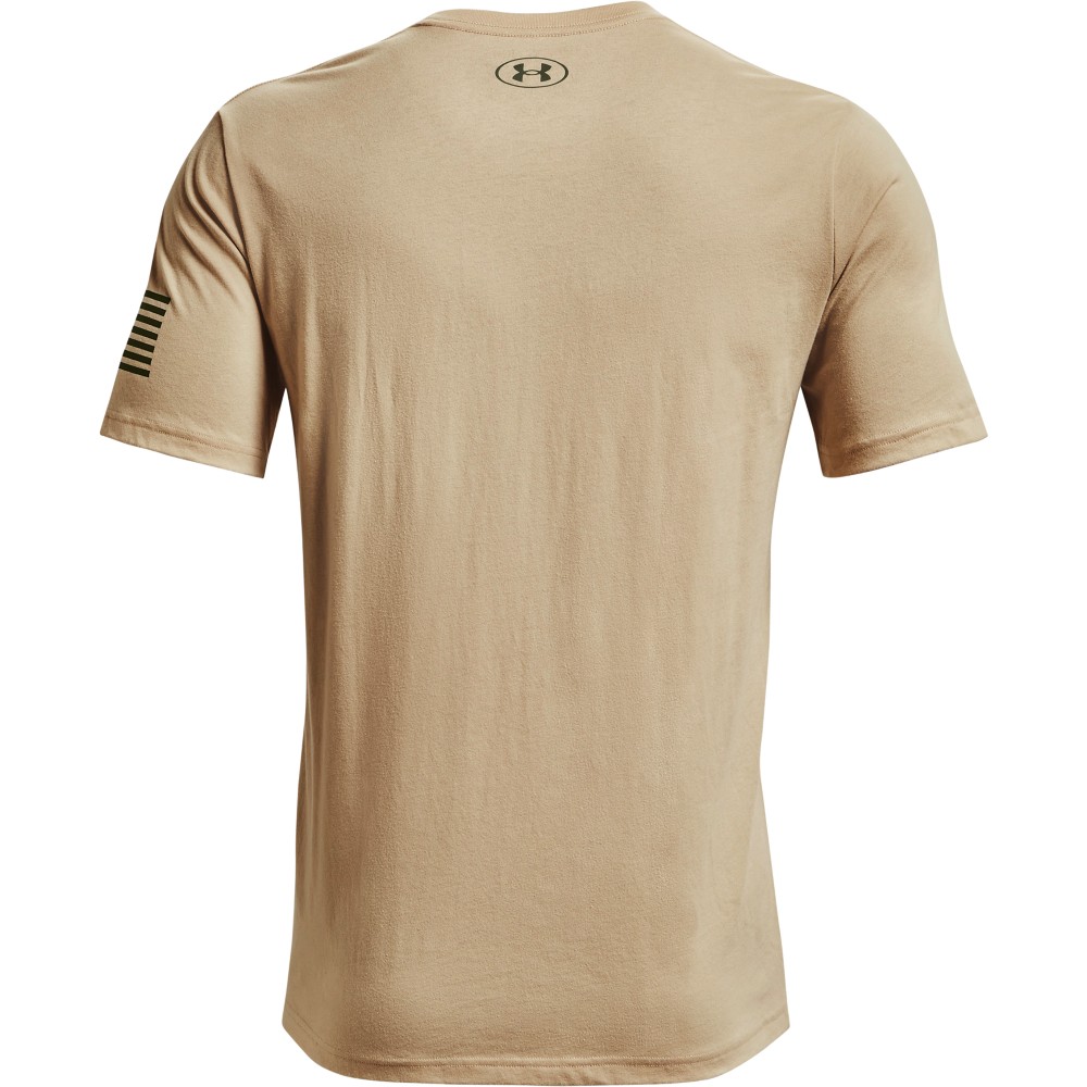 Under Armour 1370811 Men’s UA Freedom Logo T-Shirt, Desert Sand, 3X-Large