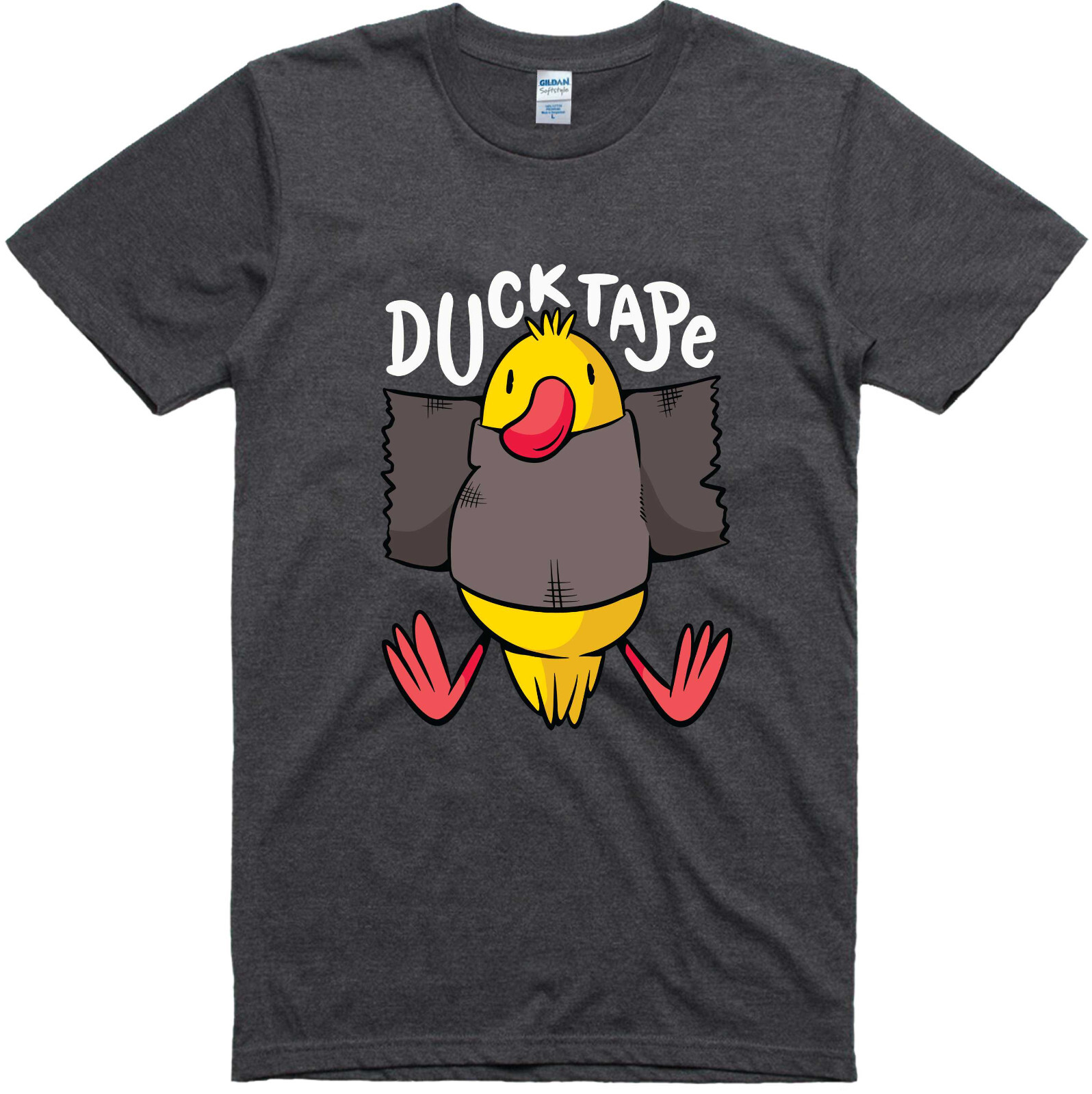Funny T Shirt Duck Tape Print Regular Fit 100% Cotton Tee