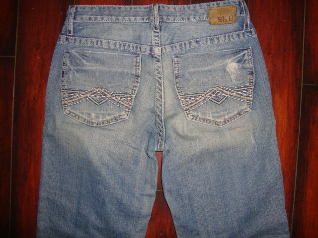 Men’s BKE JAKE 100% COTTON blue fade distress 34~S (29) ALL FROM THE FACTORY