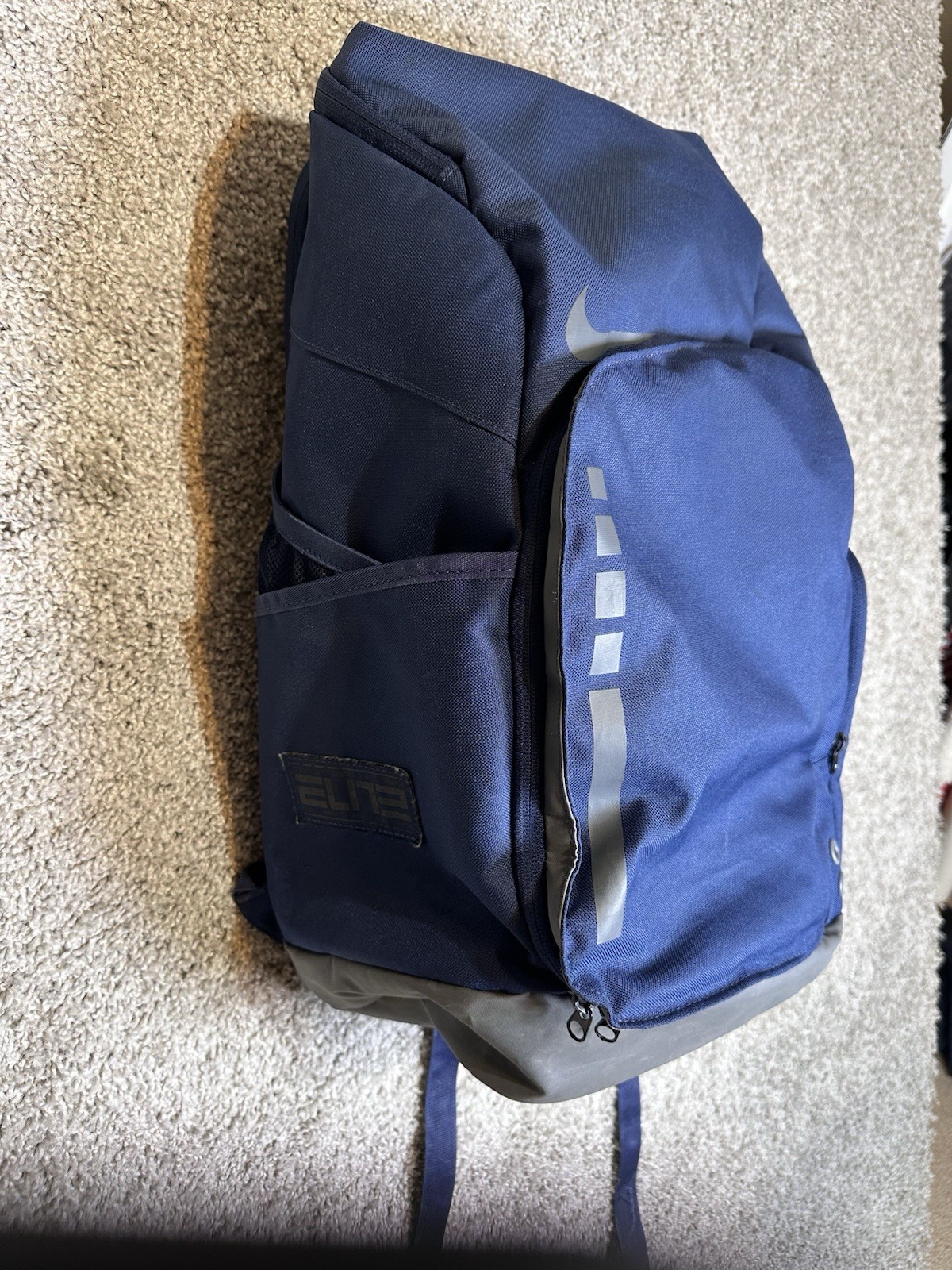 Nike Hoops Elite Backpack Midnight Navy Iron Grey Basketball Gym School Bag