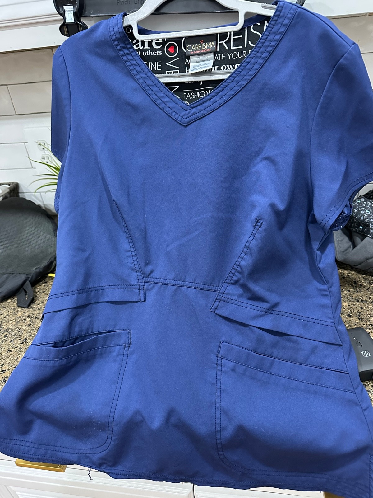 careisma by sophia vergara medium scrub top navy