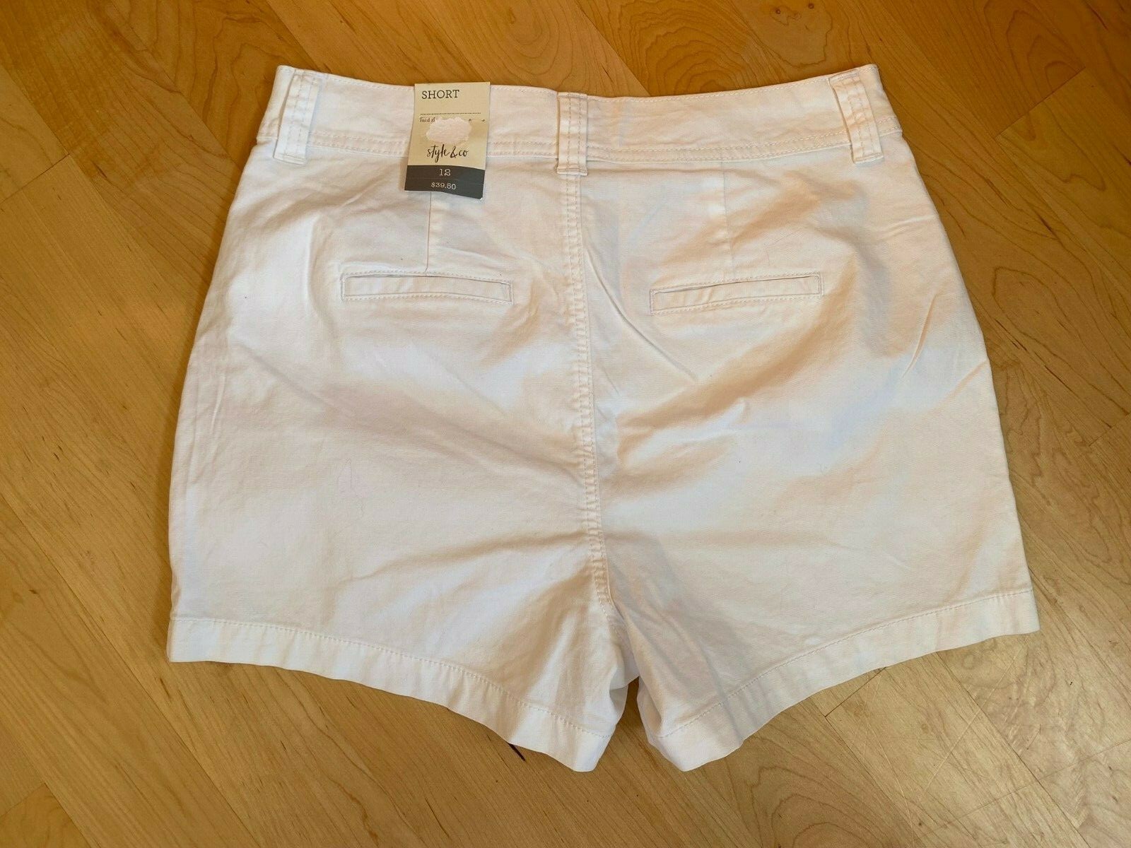 Style & Co Women’s Mid Rise Short Core Shorts 4,6,8,10,12,18 in White, Red, Blue