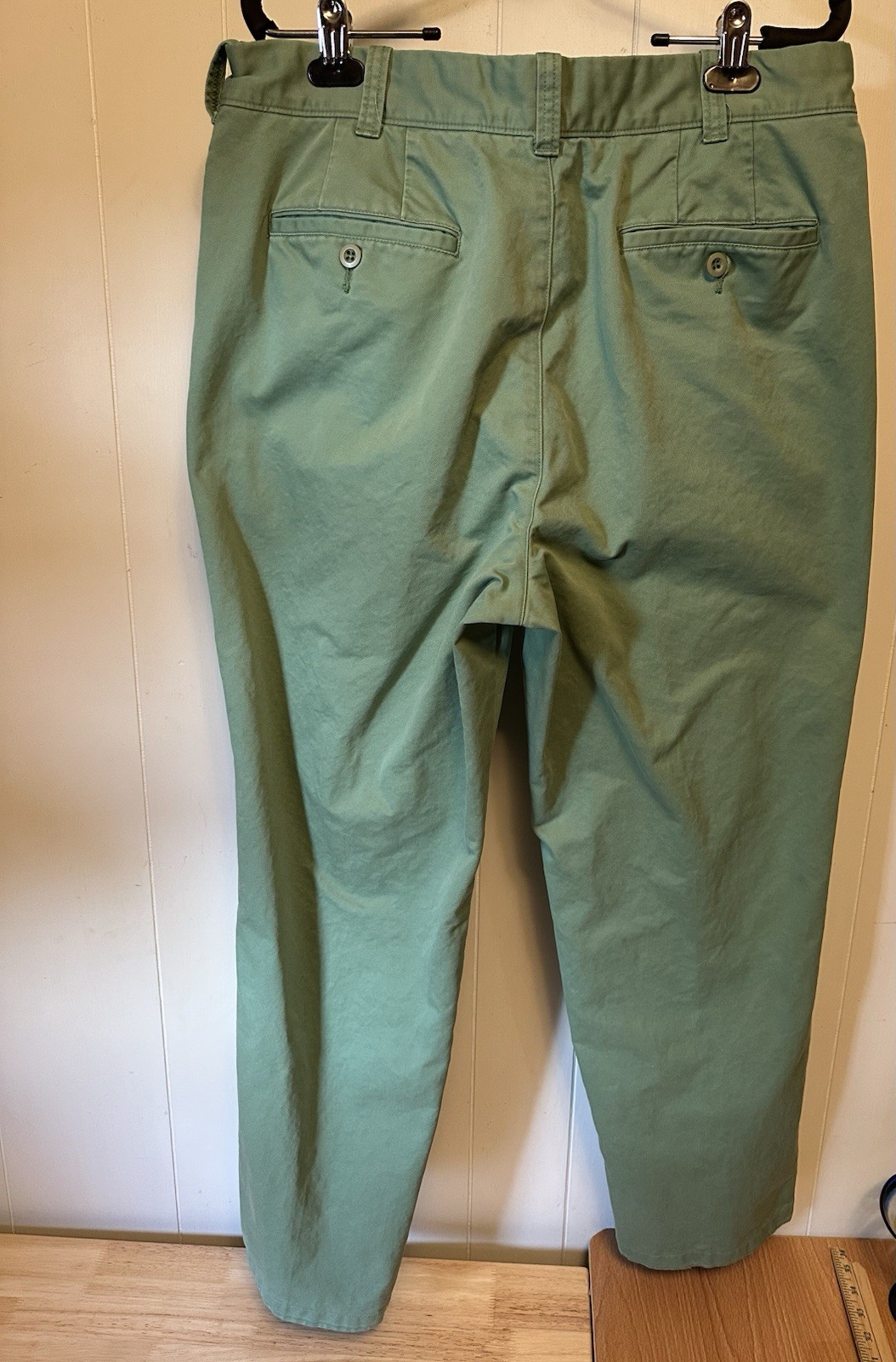 Savane Mens Comfort Summer Pants 34X30 100 Percent Cotton Green Preowned