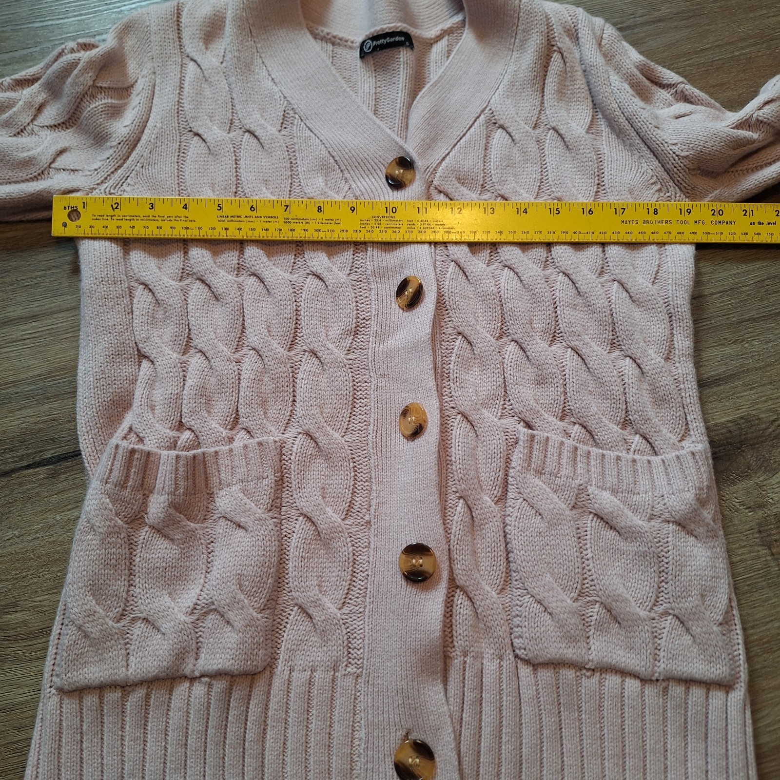 Womens Cable Knit Cardigan S Old Money Cabin Outdoor Fisherman Preppy Layers