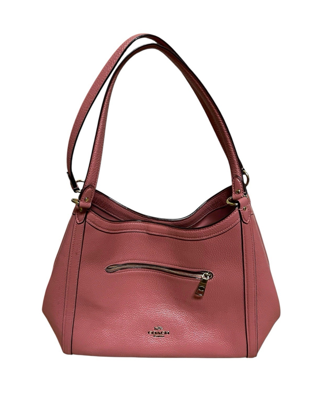 Coach Lori Shoulder Bag Dusty Rose Pink Pebble Leather Handbag C6231 Excellent