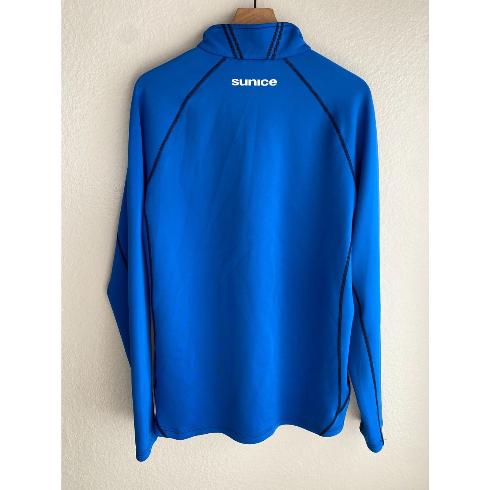 Sunice Allendale 2.0 Men XL Blue Half Zip Golf Pullover Laser Pocket Performance
