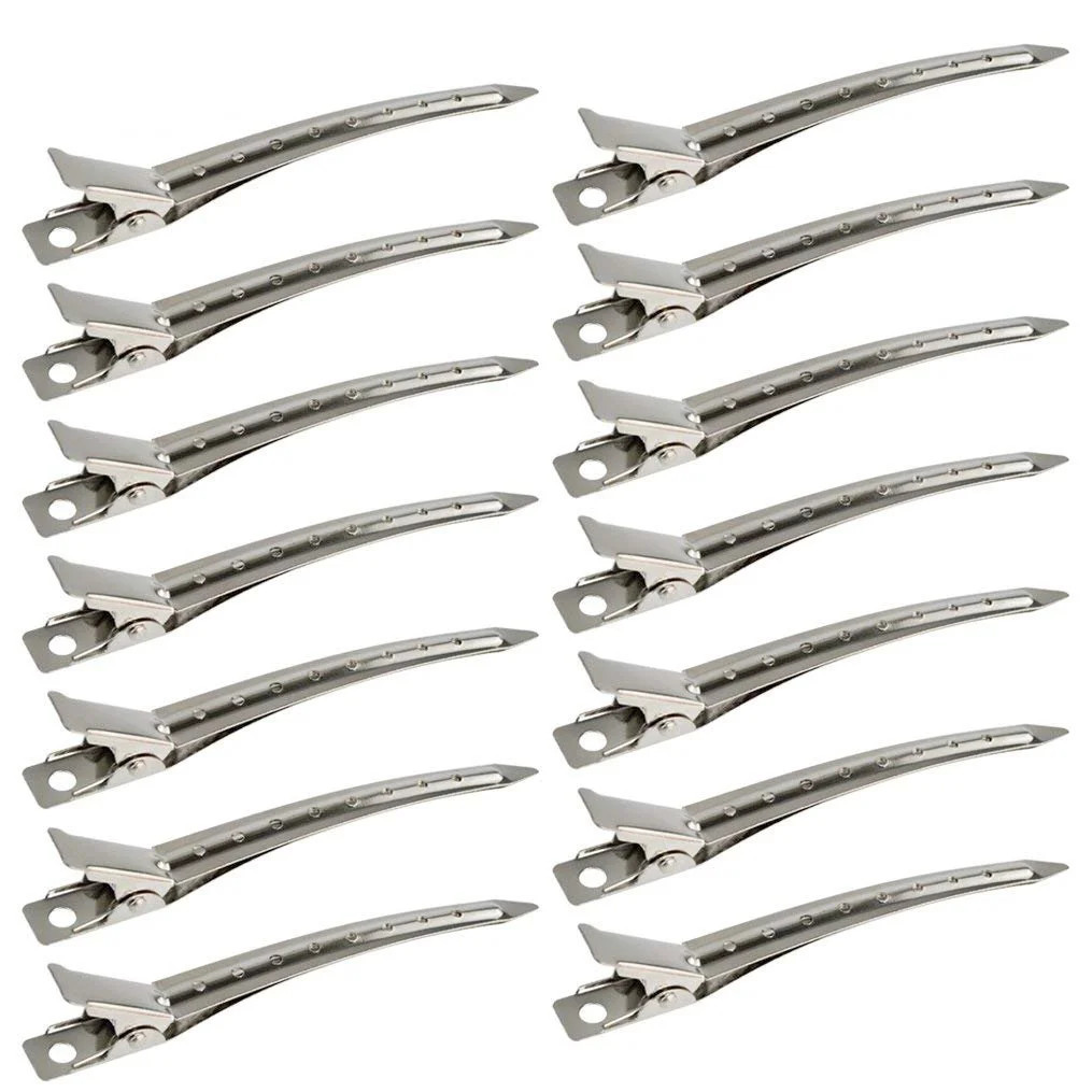 24 Packs Duck Bill Clips, Bantoye 3.5 Inches Rustproof Metal Alligator Curl Clip