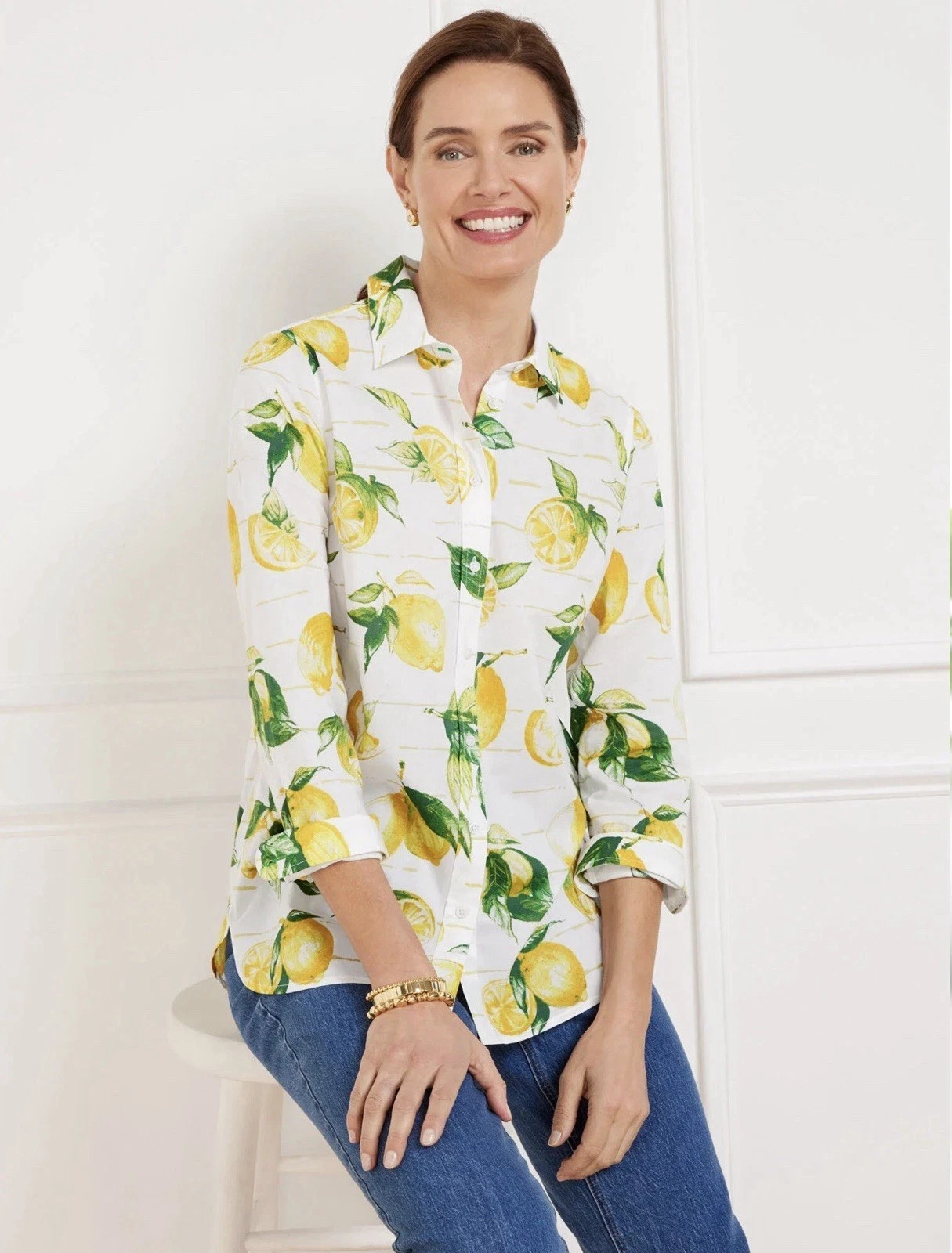 NWT $100 TALBOTS LUSCIOUS LEMON MODERN CLASSIC BLOUSE SIZE 3X