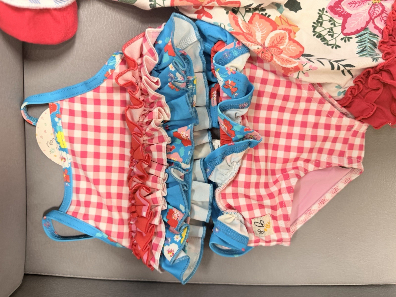 Lot of 9: Baby/toddler Swim Suit, Dresses, One-pieces, Size 9-12 Months