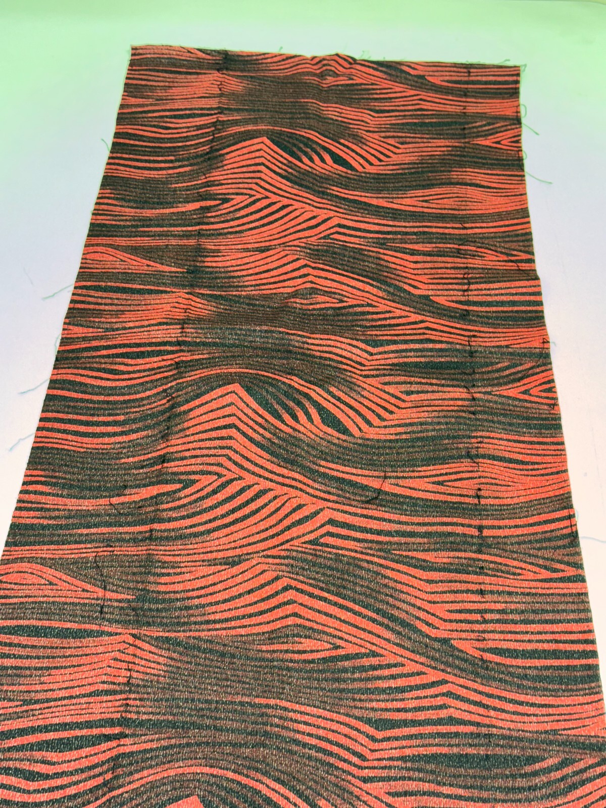 Japanese Vintage Kimono Fabric cloth Boro silk Red Black Tradition Dirt 57×7.4in