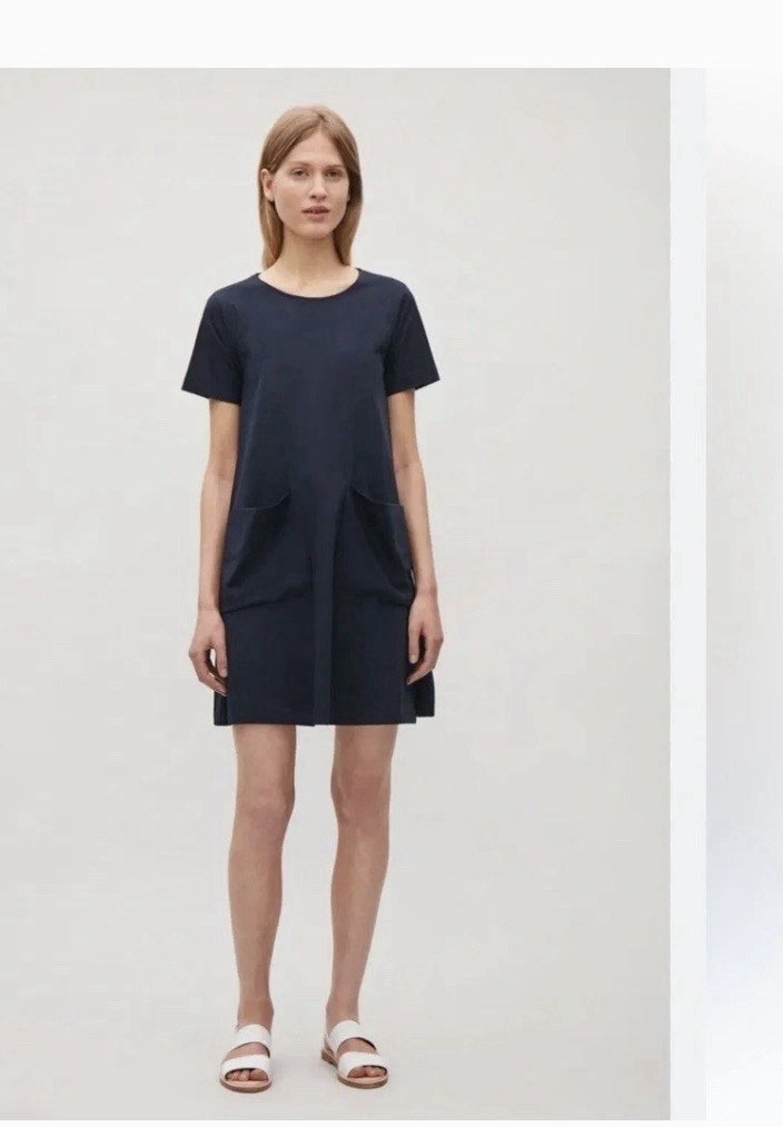 COS Tied Pockets A-line Black Dress Size XS