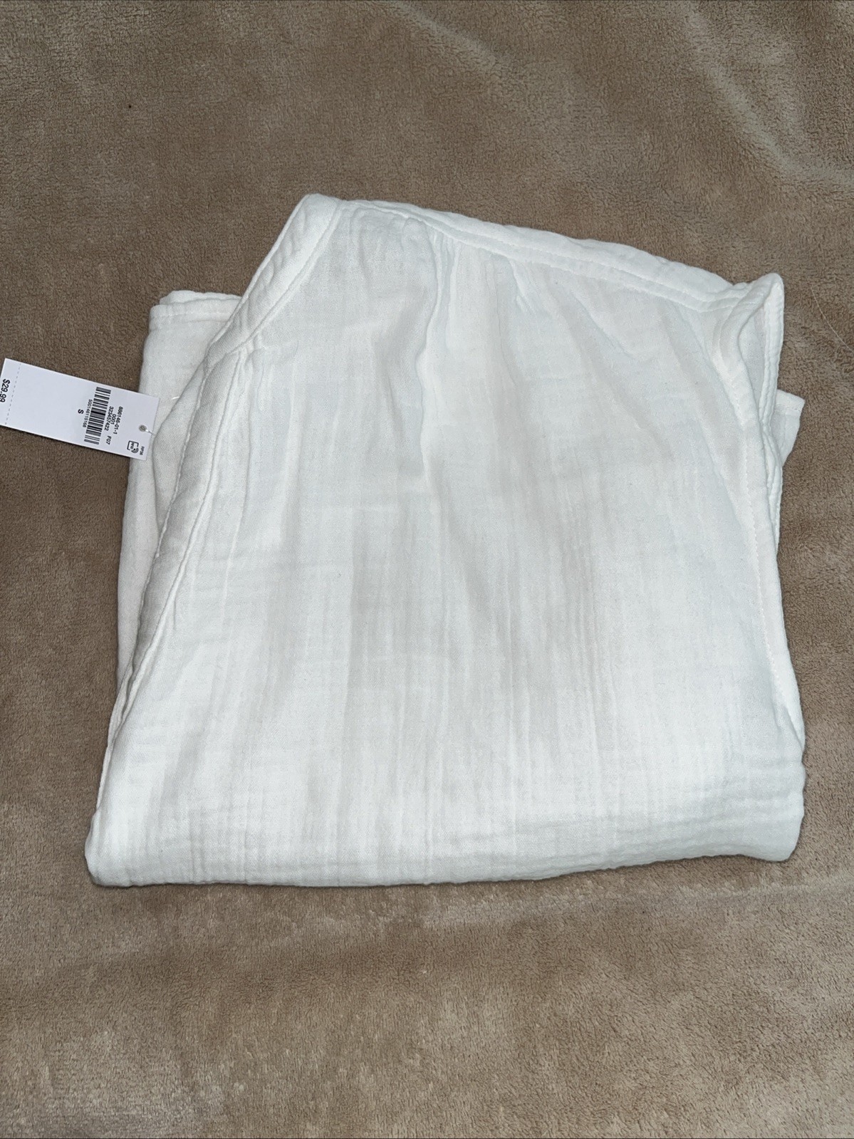 Old Navy Women’s White Crinkle Glaze Top Size S