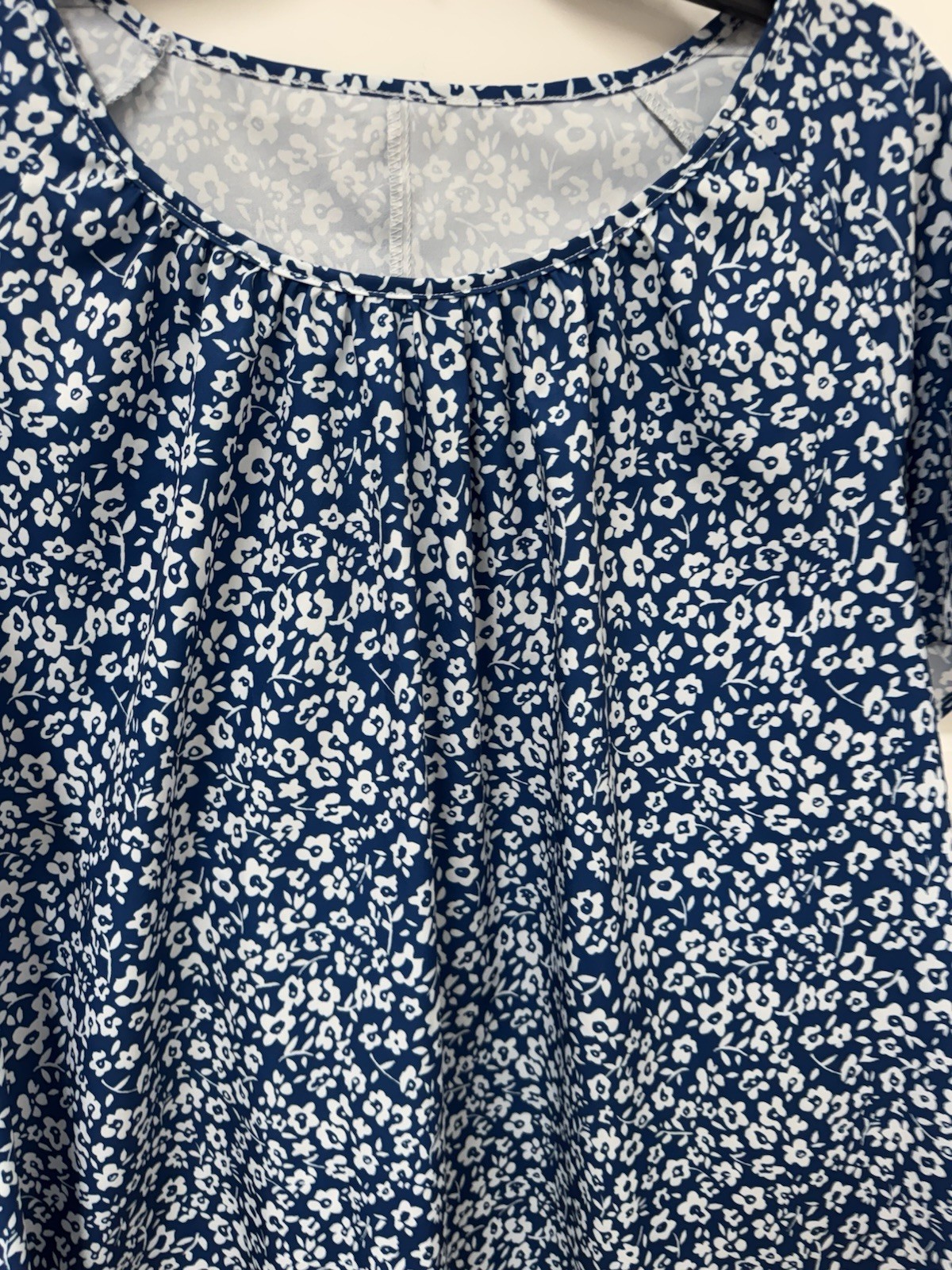 2XL Woman Blouse Polyester Elastane Short Sleeve Blouse Top Excellent A1