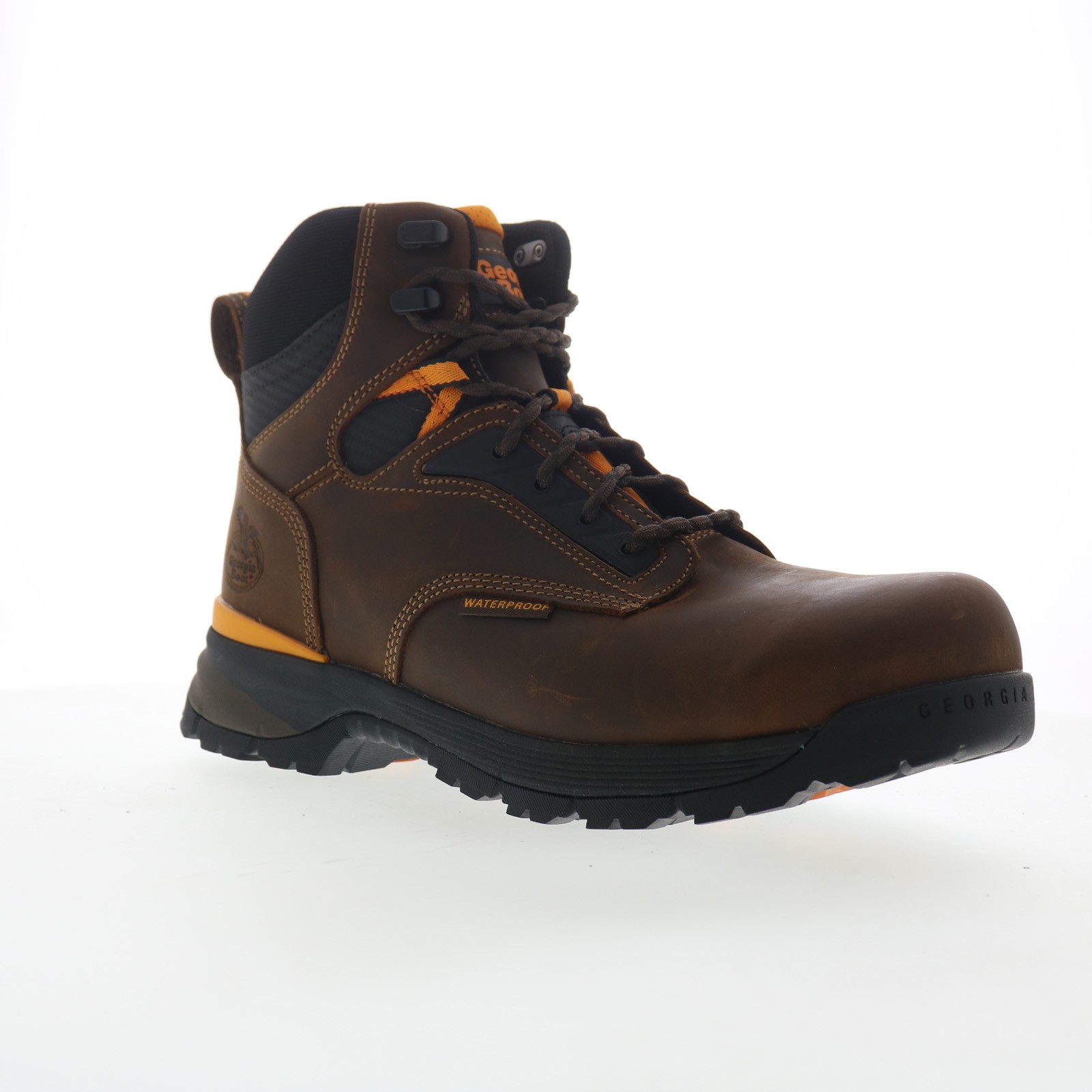 Georgia Boot TBD Alloy Toe Waterproof 6″ Work Boot Mens Brown Work Boots