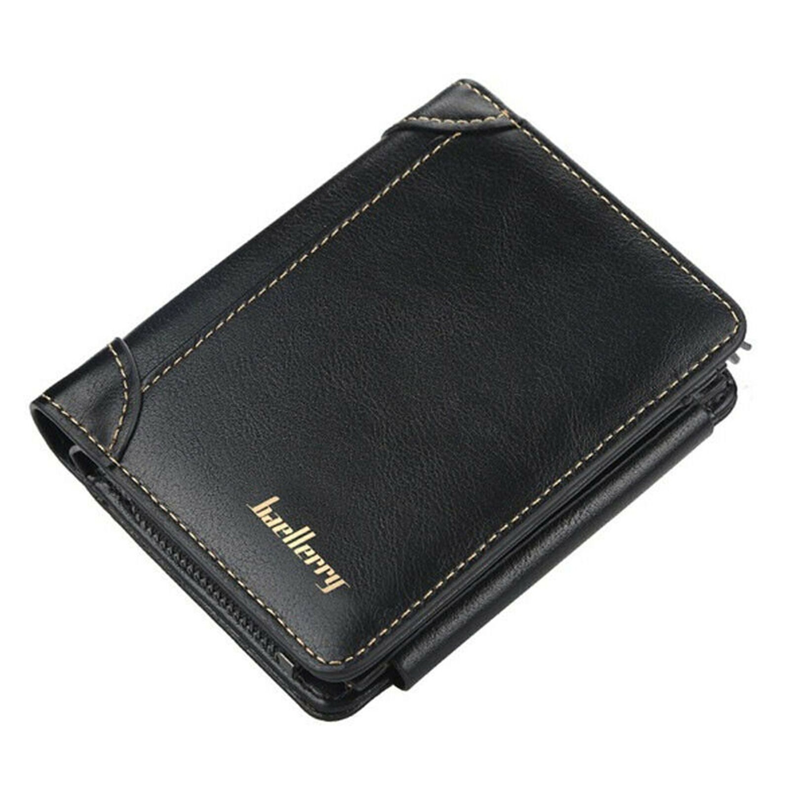Mens RFID Blocking Leather Wallet Credit Card Holder Bifold Purse With Zip New