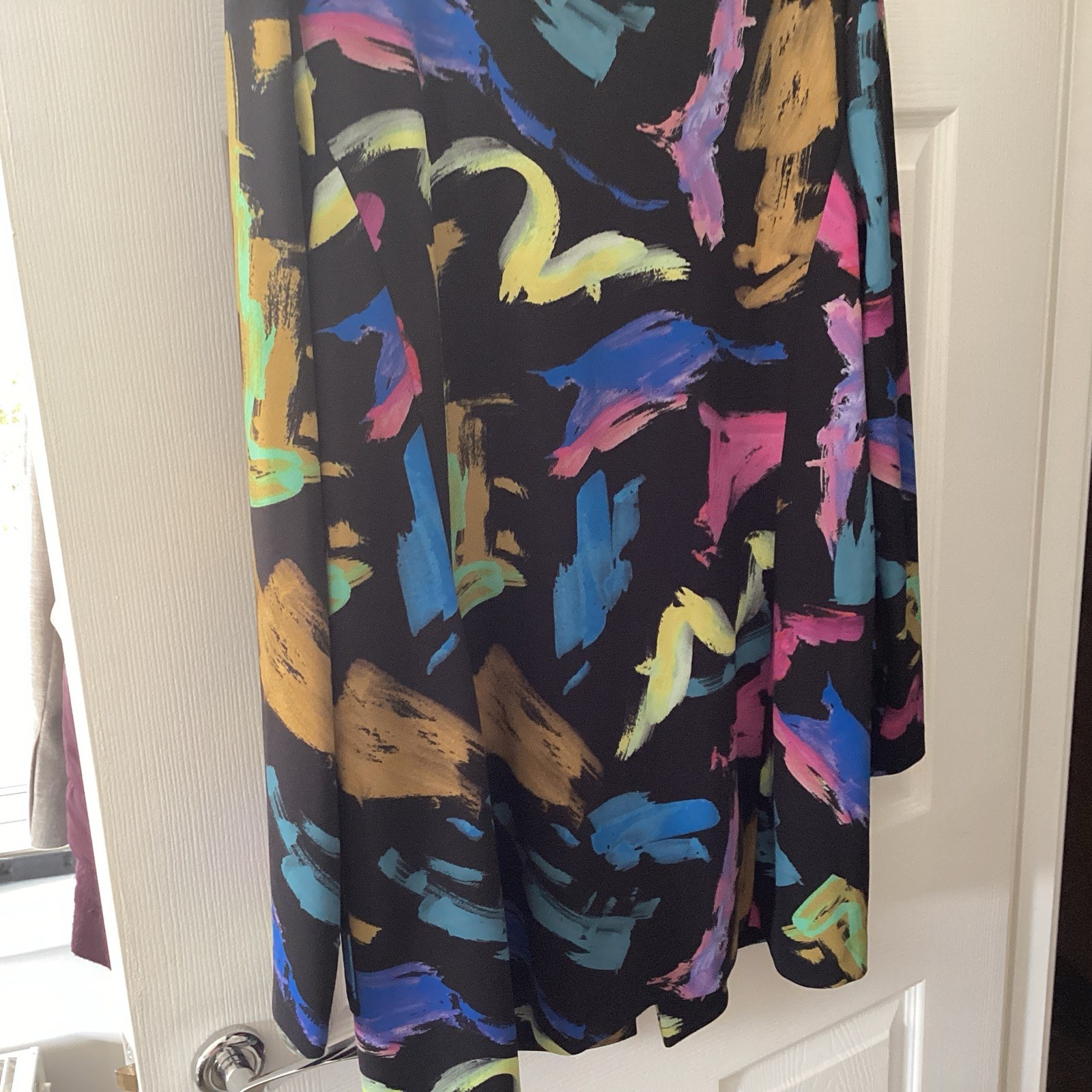 Joseph Ribkoff Size18 Lined Long Jacket-Length 35 1/2”…Multicoloured Modern
