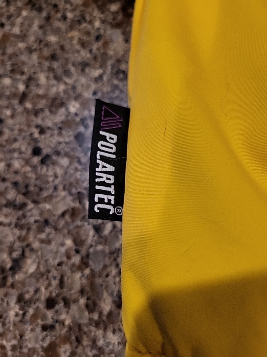 Vintage Sports master Yellow 1/4 Zip Pullover Jacket Large Lined w/Hood USA