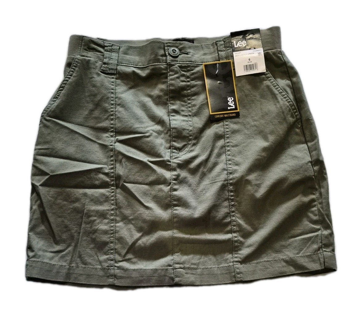 Lee Women’s Size 6 Skort Mercantile Green Comfort Waistband NEW